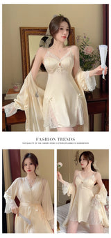 Women Lace Wedding Sleepwear Set