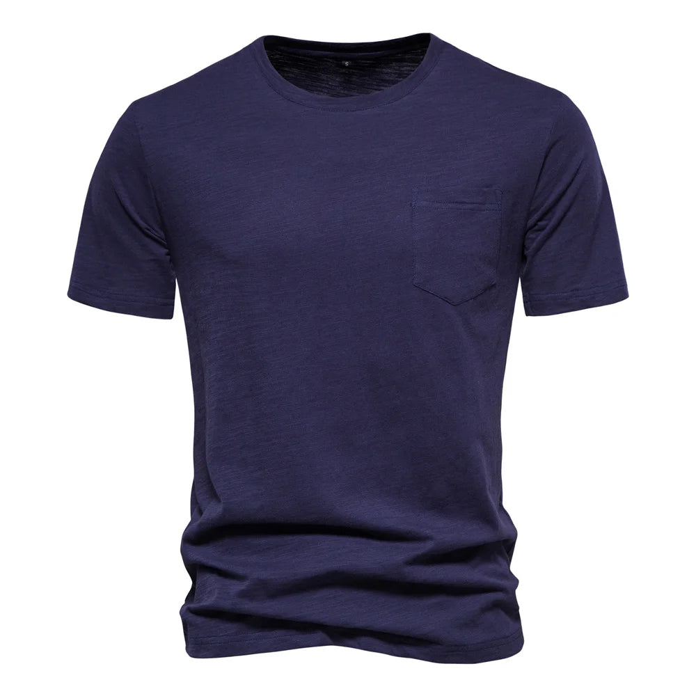 Men Cotton O-Neck Summer T-Shirt