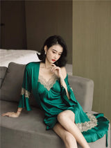 Women Ice Silk Nighty Pajamas