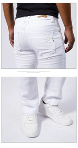Men White Slim Jeans