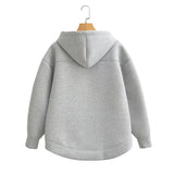 Women's Oversized Zipper Hoodie Jacket