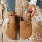 Women Mid Calf Boots Low Heel Snow Boots