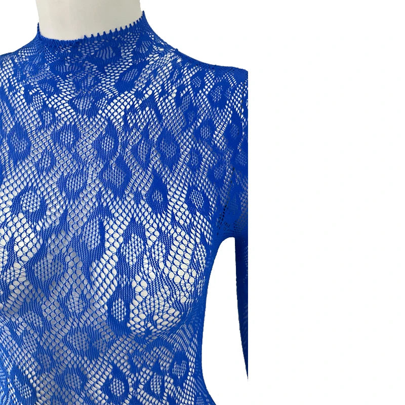 Velvexa™ – Lace Fishnet Night Club Bodysuit (Daring, Sultry & Statement-Making)