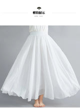 Women Linen Maxi Skirt