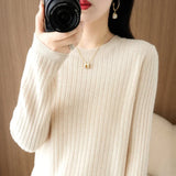 Women's Autumn Stripe Knit Pullover
