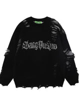 Unisex Hollow Hole Street Sweater