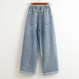 Women Plus Size High Waist Wide Leg Jeans