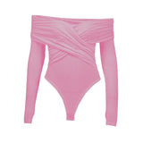 Black Backless Bodysuit Women – Knitted Corset