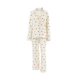 Women Cotton Pajama Set with Hearts
