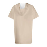 Women Oversized Short Sleeve Hoodie