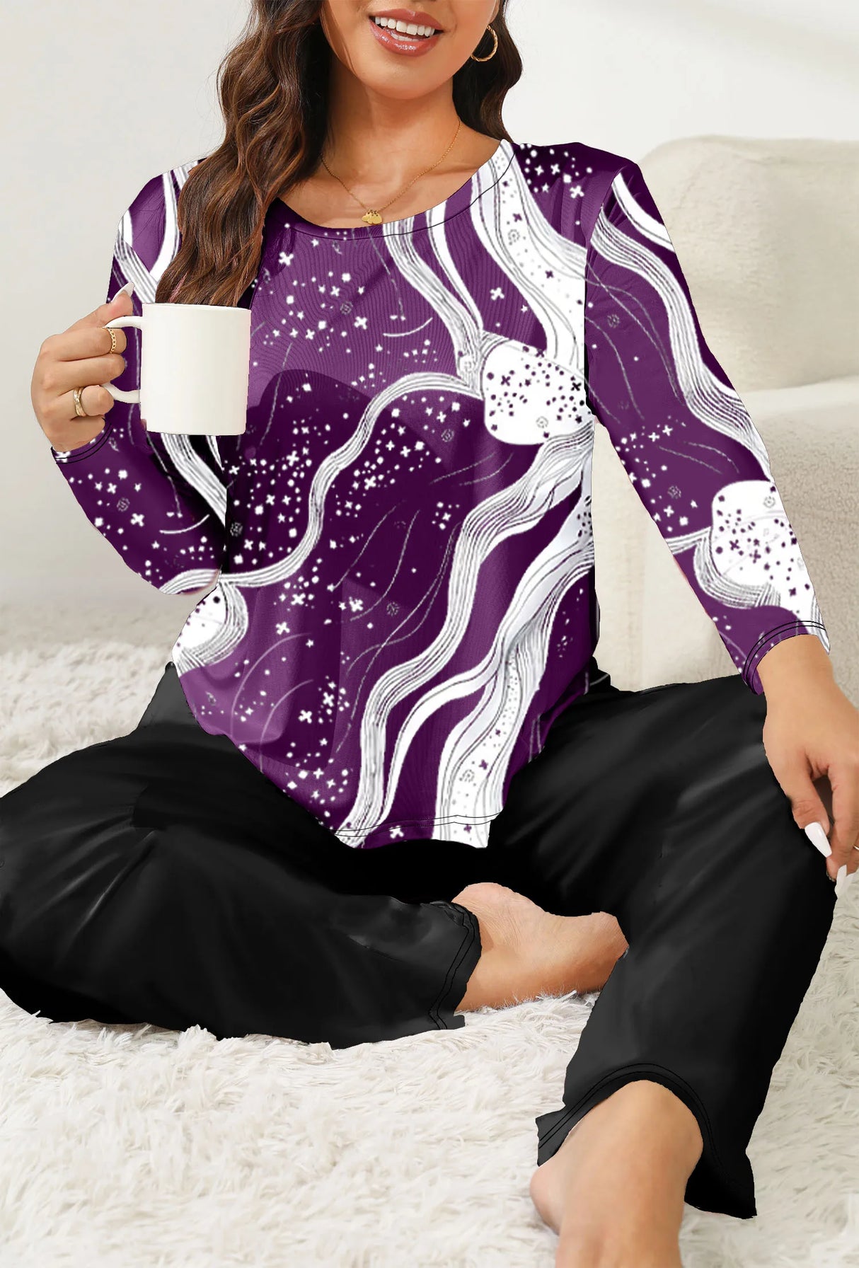 Women's Plus Size Pajama Top – Casual Comfort