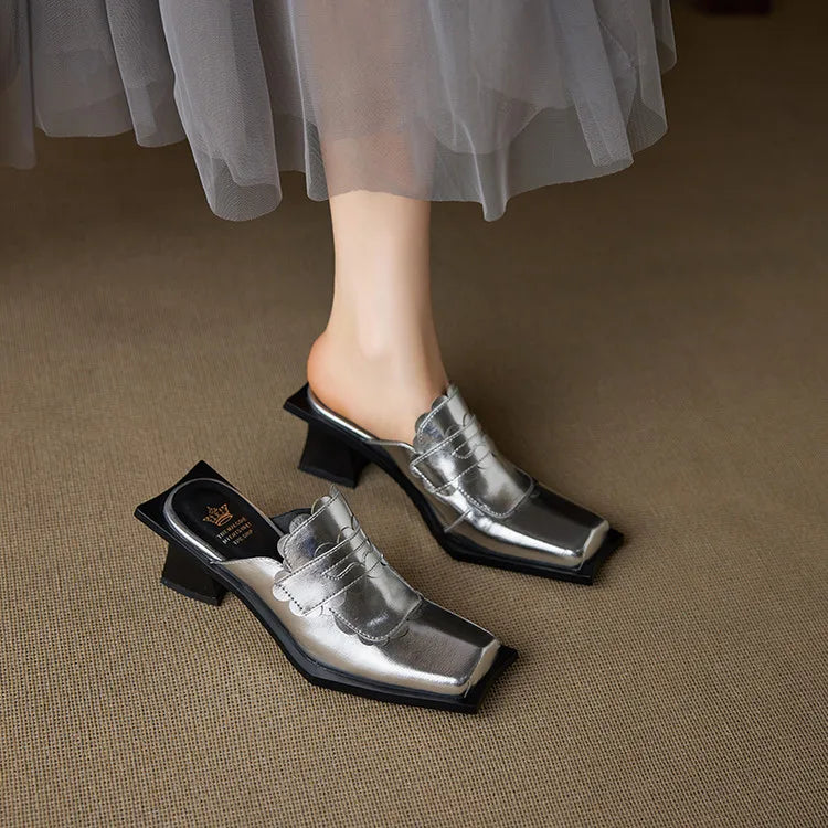 Women Rhinestone Mules Luxury Slippers