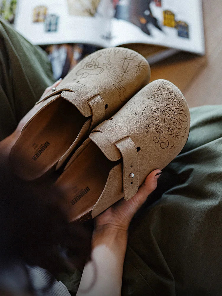 Women Breathable Illustration Mules – Thick Bottom Summer Sandals