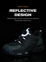 Women Safety Shoes Reflective Steel Toe Sneakers