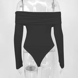 Sexy Black Turtleneck Bodysuit – High Cut Thong
