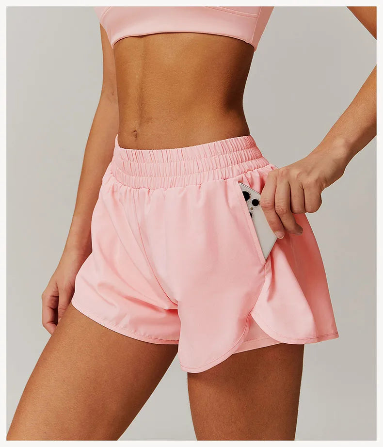 Women's Pocket Quick-Dry Yoga Shorts