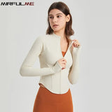 Women Zipper Slim Yoga Sports Jacket