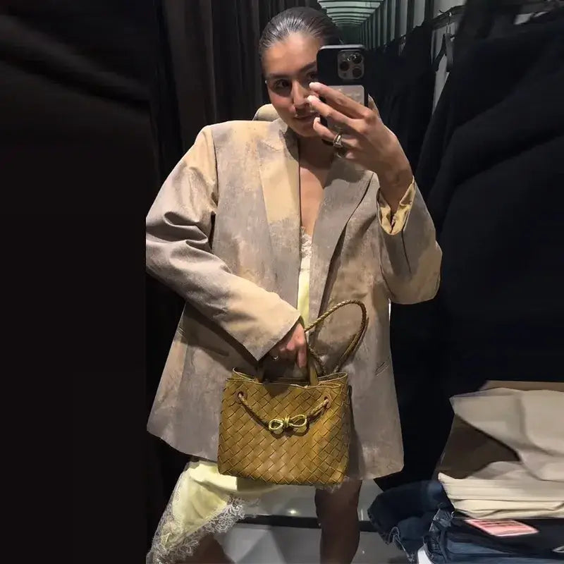 Women Lace Patchwork Dress Jacket Set