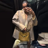 Women Lace Patchwork Dress Jacket Set