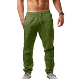 Men Cotton Hemp Casual Pants