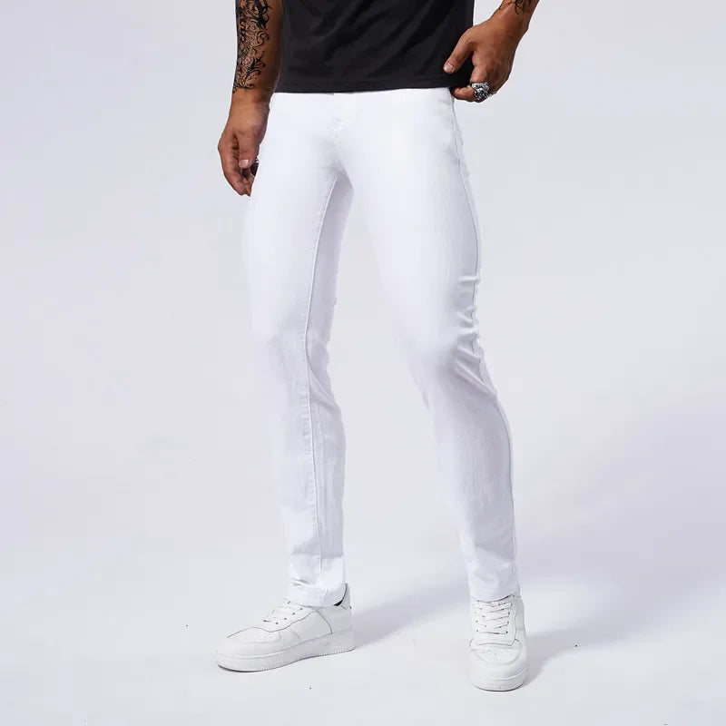 Men White Slim Jeans