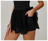 Women Mesh Breathable Tennis Skirt
