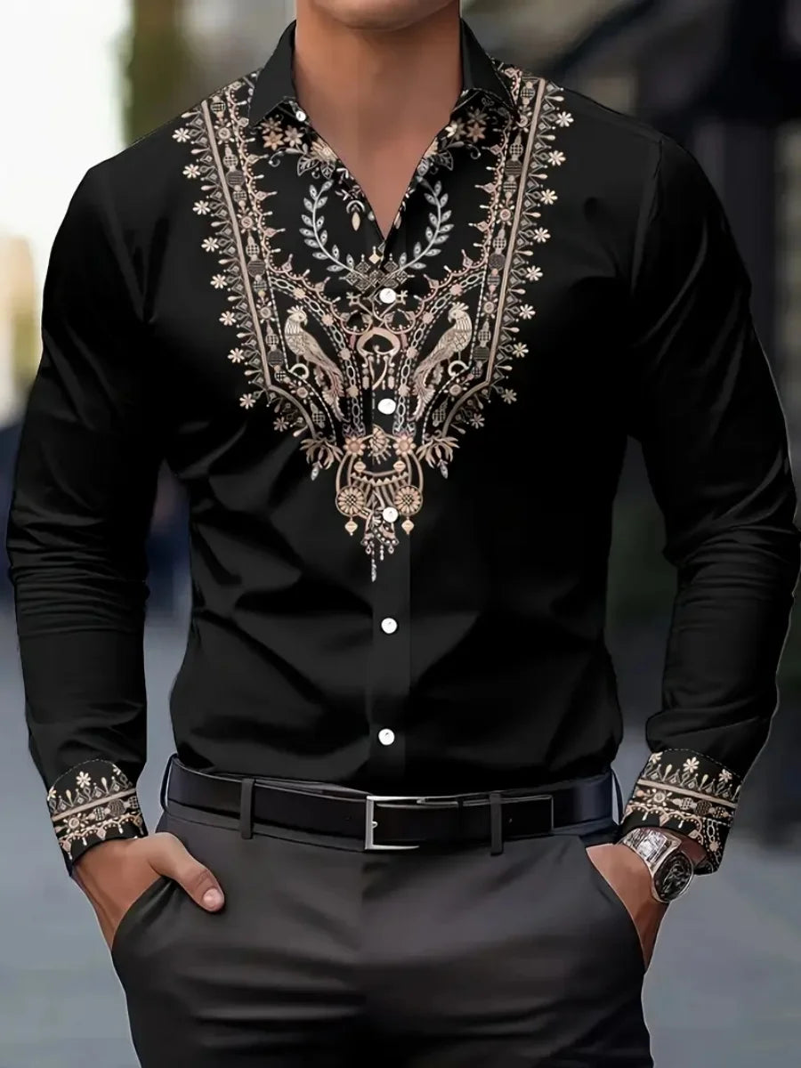 Men Hawaiian Print Shirt