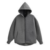 Women's Oversized Zipper Hoodie Jacket