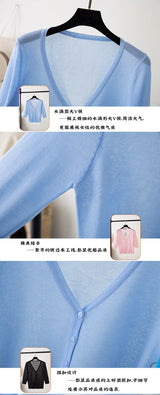 Korean V-Neck Cropped Cardigan Women's Sweater