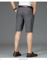 Men Striped Business Shorts