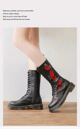 Women Mid Calf Boots Waterproof Warm Rain Shoes