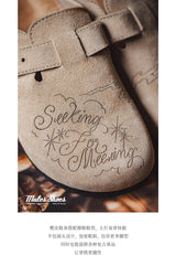 Women Breathable Illustration Mules – Thick Bottom Summer Sandals