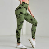 Women Tie Dye High Waist Yoga Leggings