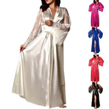 Women Ice Silk Pajama Nightdress Sexy Sleepwear 2025