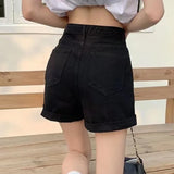 High Waist Women's Denim Shorts
