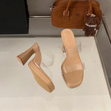 Clear Open Toe Platform Mules – Summer 2025
