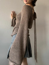 Women's Tie Back Knit Pullover