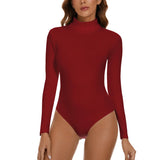 Women High Neck Long Sleeve Bodysuit