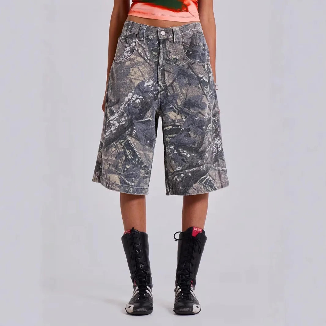Women Camouflage Streetwear Jeans