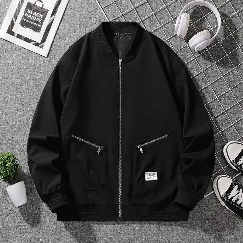 Men's Plus Size Oversized Bomber Jacket