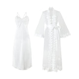 Women Lace Nightgown 3-Piece Set
