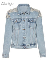Women’s Pink & Blue Casual Denim Jacket
