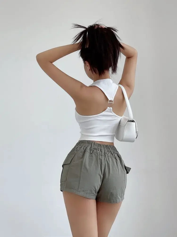 Women's High Waist Cotton Shorts