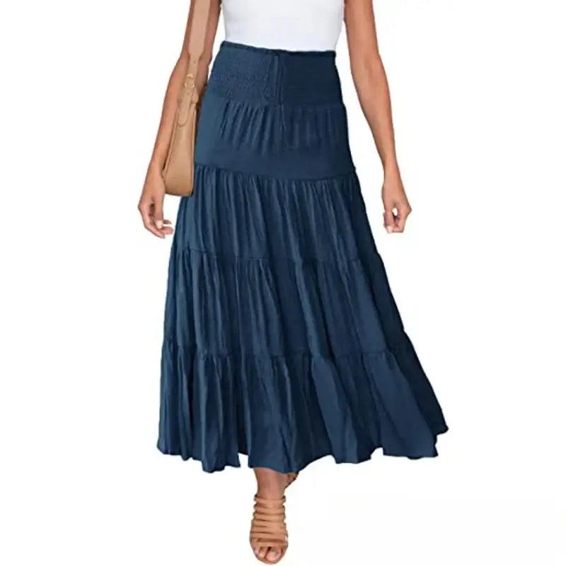 Women High Waist Maxi Boho Skirt
