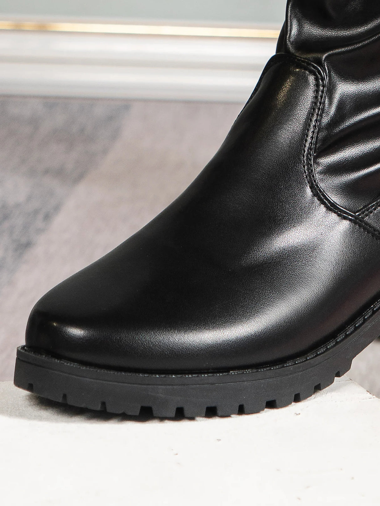 Women Over Knee Boots – Elegant Low Heel Plus Size