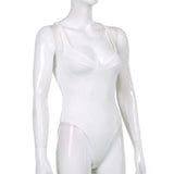 Retro Sleeveless Women's Bodysuit – Chic Slim Bodycon Summer Top