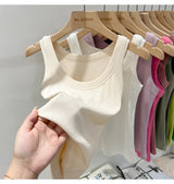 Women Ribbed Round Neck Tank