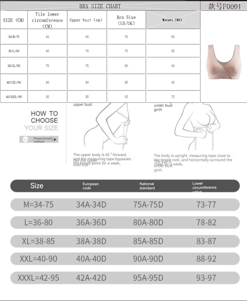 Women Front Buckle Cotton Bra