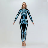 Zombie Skeleton Bodysuit Halloween Jumpsuit Costume