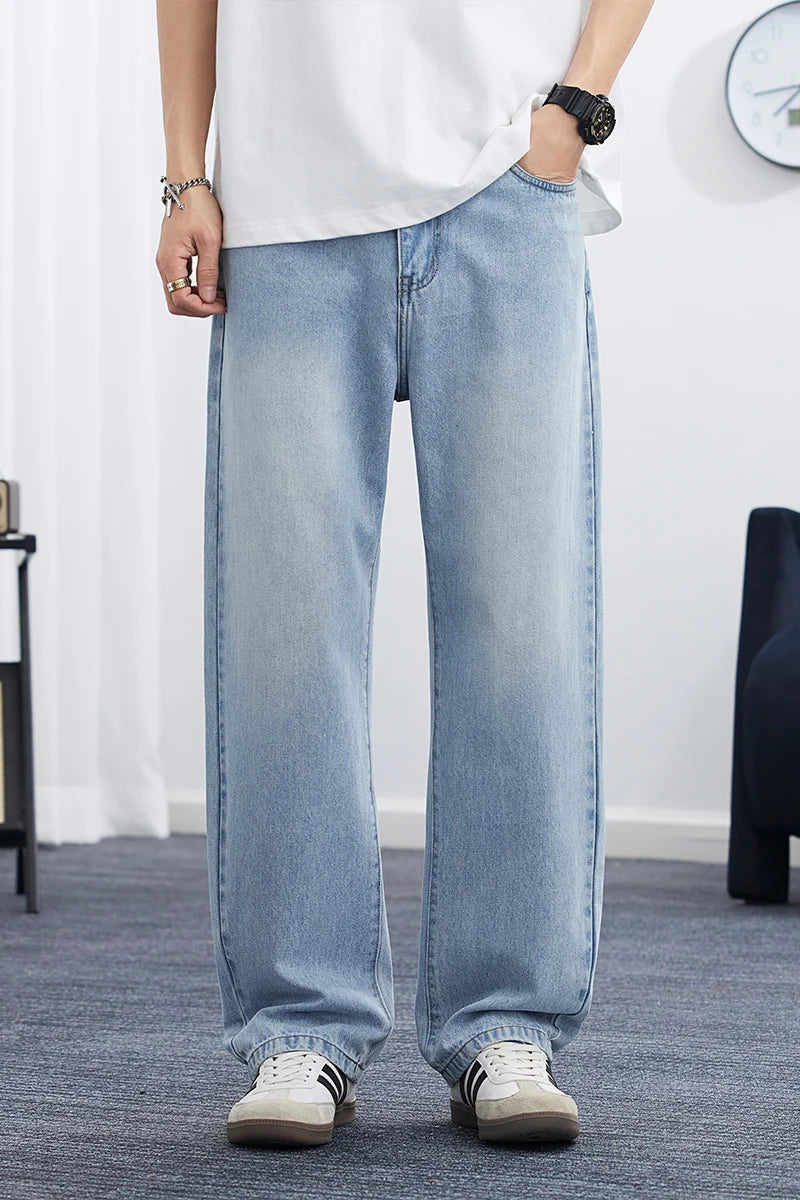 Men Korean Loose Jeans